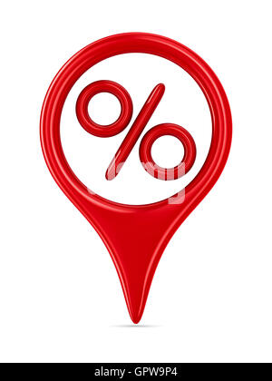 3d percentage discount sign isolated on white Stock Photo - Alamy
