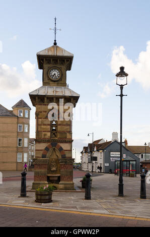 Tynemouth Clock Tower & Drinking Fountain by Oliver & Lamb (1861) Situated in Front Street, Tynemouth. Stock Photo