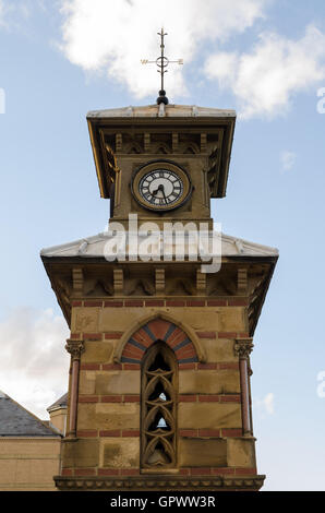 Tynemouth Clock Tower & Drinking Fountain by Oliver & Lamb (1861) Situated in Front Street, Tynemouth. Stock Photo