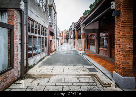 Street at the Bopiliao Historical Block, in the Wanhua District, Taipei, Taiwan. Stock Photo