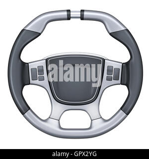 Steering wheel car isolated (done in 3d rendering) Stock Photo