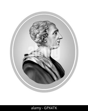 Charles Louis de Secondat Montesquieu, 1689-1755 Stock Photo