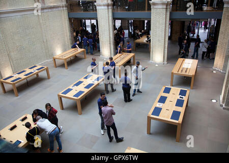 Apple Store Interior Floor in Covent Garden - London UK Stock Photo