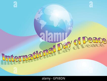International Day of Peace. abstract peace day background Stock Vector