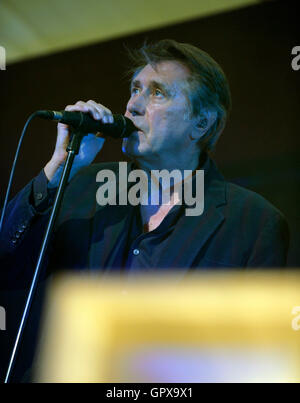 Bryan Ferry of Roxy Music preforms at a corporate gig. Stock Photo