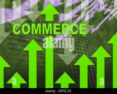 Commerce Graph Meaning Purchasing Purchases And Graphs Stock Photo