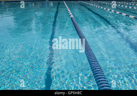 Swimming lanes in a pool. Stock Photo