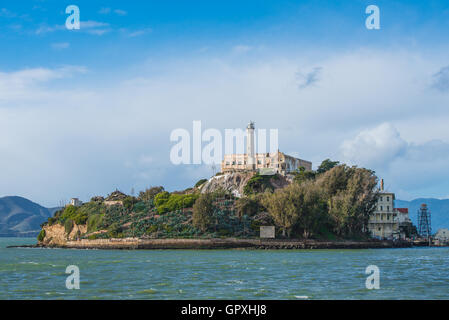 Alcatraz Island in San Francisco, USA. Stock Photo