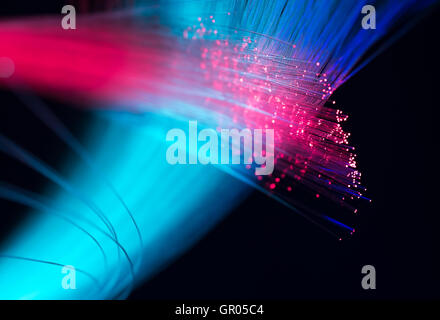Internet technology fiber optic background Stock Photo