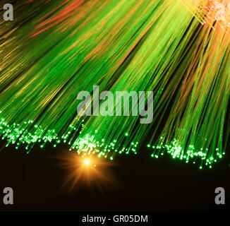 Internet technology fiber optic background Stock Photo