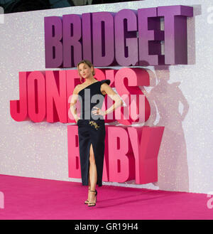 London, UK. 5th September, 2016. Renee Zellweger arrives for the world premiere of 'Bridget Jones's Baby' at Odeon Leicester Square on September 5, 2016 in London, England. Credit:  Gary Mitchell/Alamy Live News Stock Photo