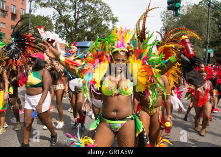 New York, NY. 5th September, 2016. More than a million enjoyed the annual  West Indian Day Parade procession through Crown Heights in Brooklyn. Credit:  M. Stan Reaves/Alamy Live News Stock Photo