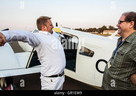 Aug 28, 2016 - Novi Sad, Serbia - President of Liberland VIT JEDLICKA during layover in Belgrade. The Free Republic of Liberland, is a self-proclaimed micronation claiming a parcel of disputed land on the western bank of the Danube river, between Croatia and Serbia. (Credit Image: © David Tesinsky via ZUMA Wire) Stock Photo