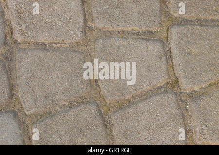 Gray Pavement - Rectangular and Small and Big Square. Seamless Tileable Texture. Stock Photo