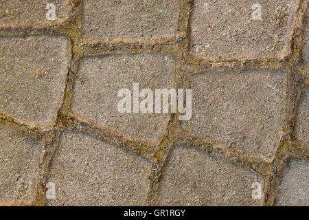 Gray Pavement - Rectangular and Small and Big Square. Seamless Tileable Texture. Stock Photo