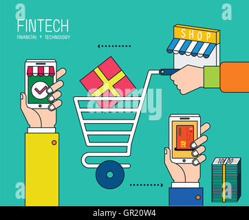 Illustration related to Fin Tech Stock Photo