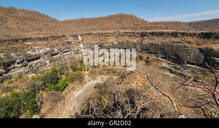 Ajanta caves near Aurangabad, Maharashtra state in India Stock Photo