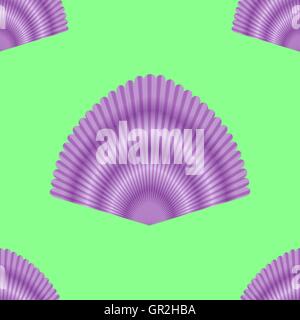 Exotic Seashell Seamless Pattern Stock Vector