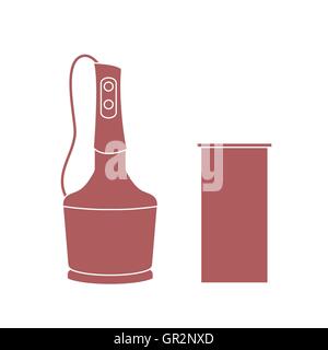 Stylized icon of a colored blender on a white background Stock Vector
