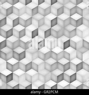 Vector Seamless Greyscale Shades Gradient Rhombus Grid Geometric Pattern Stock Vector