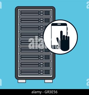 server computer icon Stock Vector