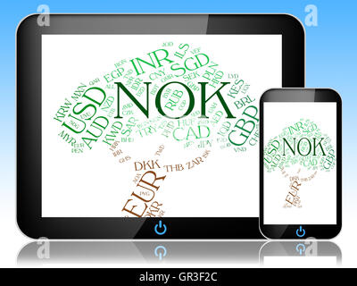 Nok Currency Indicating Foreign Exchange And Broker Stock Photo