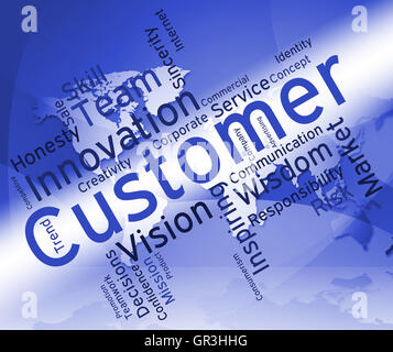 Customer Words Meaning Purchaser Clients And Clientele Stock Photo