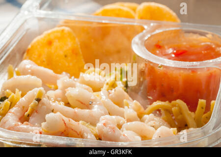 Chili prawn ready meal Stock Photo