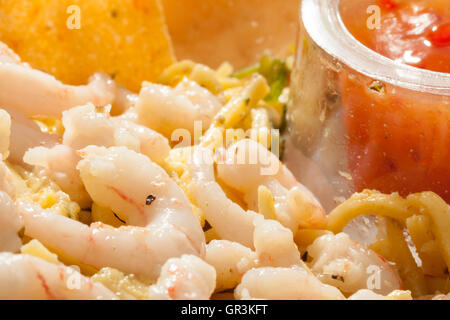 Chili prawn ready meal Stock Photo