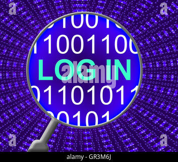 Log In Representing Web Site And Apply Stock Photo