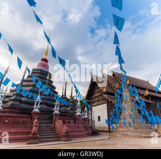 Wat Phan Tao, one of the oldest wooden temples in Chiang Mai, Thailand. Stock Photo