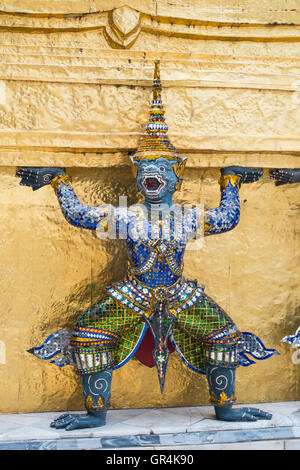 Thai giant statue of wat prakeaw of Thailand Stock Photo