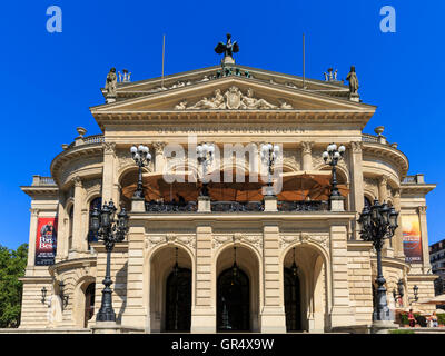 Franfurt Alte Oper, The Old Opera concert hall and former opera house on Opernplatz Square, Banking District, Frankfurt Stock Photo