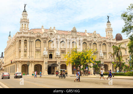 Gran Teatro de la Habana Alicia Alonso, Galician Centre building, home of the Cuban National Ballet, Havana, Cuba Stock Photo