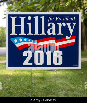 2016 Hillary Clinton for president yard sign Stock Photo