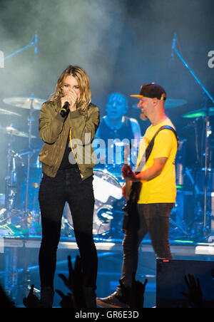 Guano Apes performance at outdoor festival FEZEN in Szekesfehervar on 6th of August, 2016, Hungary Stock Photo