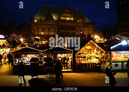 Christmas Market In Bremen Stock Photo