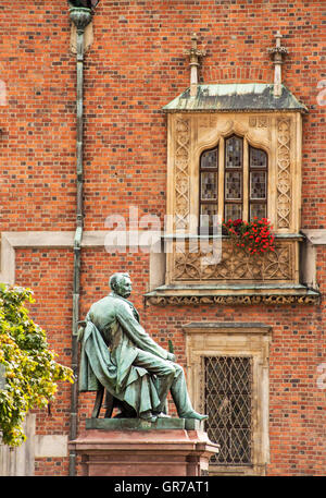 Monument of Fredro. historical Old Town of Wroclaw Poland Stock Photo