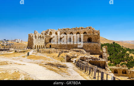 Medieval Crusaders Castle in Al Karak Stock Photo