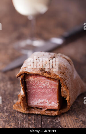 Ham In Bread Stock Photo