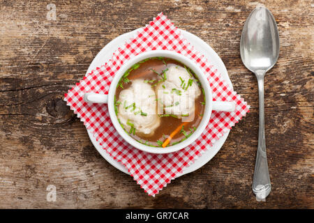 Dumpling Broth Stock Photo