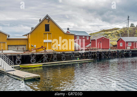 Nusfjord Is One Of The Most Beautiful Villages In Lofoten Stock Photo