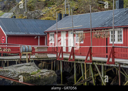 Nusfjord Is One Of The Most Beautiful Villages In Lofoten Stock Photo