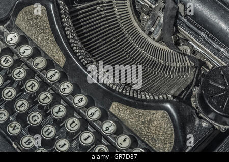 An Old Typewriter Keyboard Stock Photo