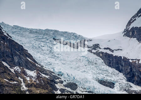 Jostedalsbreen In Norway Is The Largest Glacier In Mainland Europe. Stock Photo