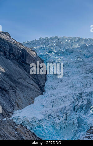 The Briksdalsbreen In Norway Is An Offshoot Of The Largest Mainland Glacier In Europe, The Jostedalsbreen. Stock Photo