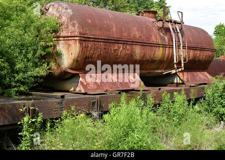 Tank Cars On Siding Stock Photo