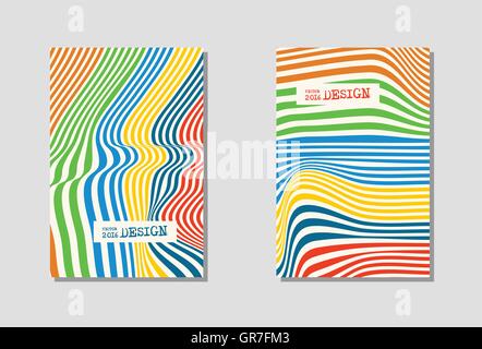 Design monochrome waving lines illusion background. Stock Vector