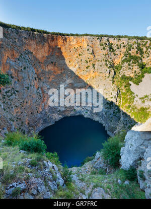 The Red lake, Imotski, Croatia Stock Photo