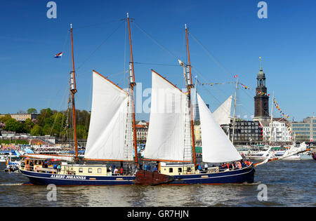 Sailing Ship At Hamburg Port Anniversary In Germany